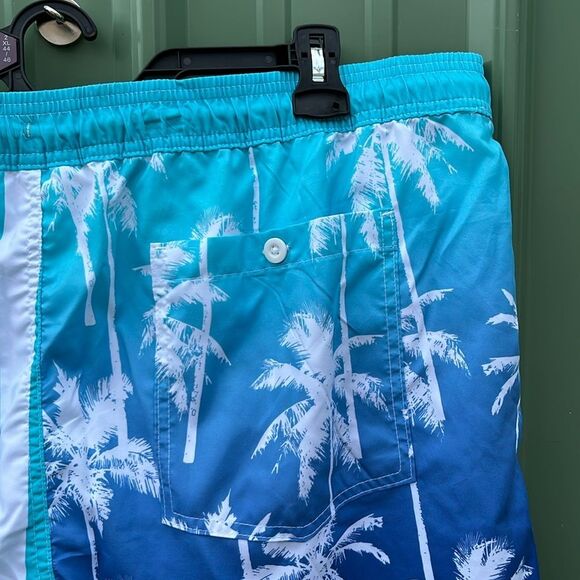 Men's Elastic Waist Swim Trunks Shorts 6" Inseam Beach Vacation 2-Pack Size 2XL - Picture 4 of 5